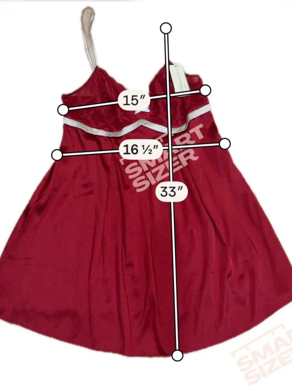 ELLE MACPHERSON Intimates Stretch Silk Burgundy Lace Babydoll Chemise NWT L